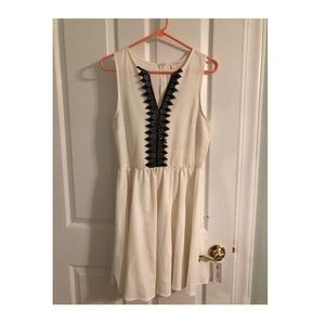 Black and White Skater Dress